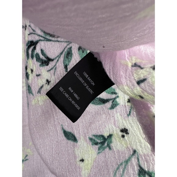 Torrid Crinkle Gauze Smocked Button-Front Top Floral Pink Womens Plus Size 2 2X - Picture 8 of 12